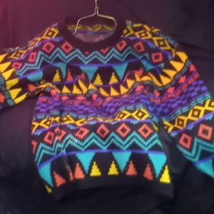 Vintage multi color mens sweater.